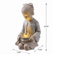 thumbnail image 2 of Sitting Girl W/ Bird Nest Lighted Garden Statue Solar Powered LEDs, 2 of 4