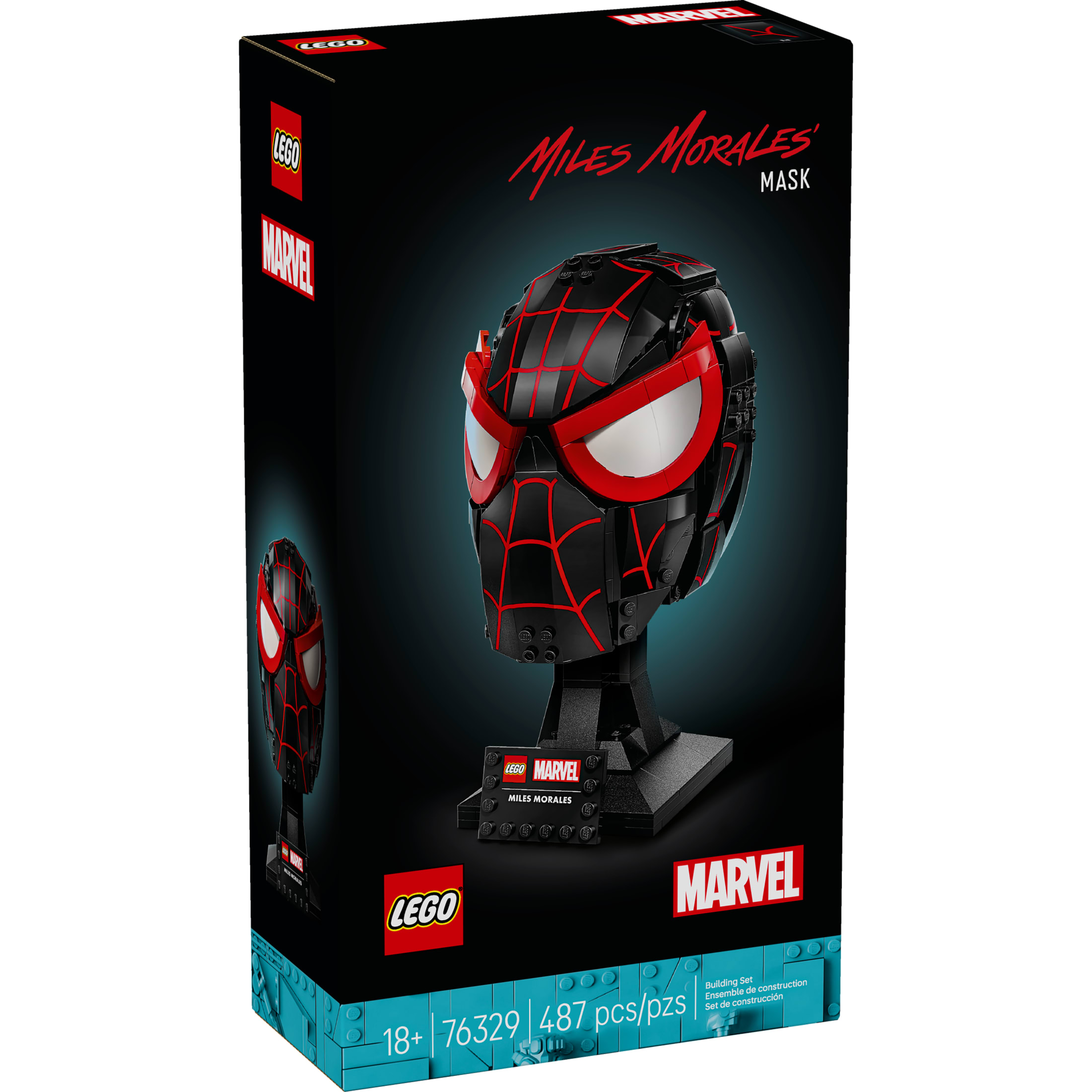 LEGO Marvel Máscara de Miles Morales Set de Construcción - Decoración de Habitación de Spiderman y Coleccionable de Película - Bloques de Construcción para Adultos, Mayores de 18 - Regalo para Cumpleaños - 76329 2
