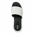 thumbnail image 5 of DKNY Women's Embossed Logo Memory Foam Mara Slide Wedge Sandals, White 8, 5 of 5