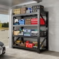 thumbnail image 6 of Welfiya 59"Wide Garage Shelving Unit,3500LBS Heavy Duty Storage Shelves,4-Tier Metal Industrial Shelving,Adjustable Standing Shelf for Warehouse,Basement,Workshop,59.1"W x 23.6"D x 78.7"H,Black, 6 of 10