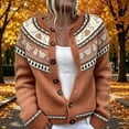 thumbnail image 4 of GILIGEGE Halloween Cardigans Sweater for Women Pumpkin Long Sleeve Sweater,Cute Halloween Pumpkin Print Cardigans Sweater,Crew Neck Loose Casual Open Front Cardigan Coat Cozy Holiday Sweaters Khaki, 4 of 4