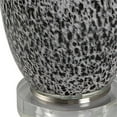 thumbnail image 4 of Maklaine 1-Light Contemporary Glass & Fabric Table Lamp in White/Gray, 4 of 6