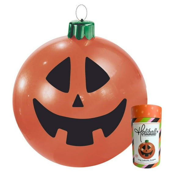 Holiball The Inflatable Ornament - Large - Pumpkin - Indoor and Outdoor Use