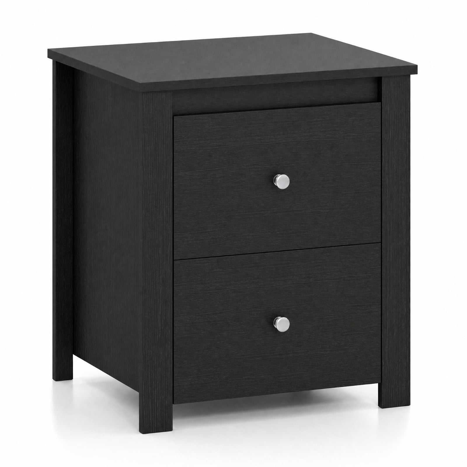 Furnibear Nightstand with 2 Drawers & Storage for Bedroom Living Room Small Spaces for Bedroom Living Room Bedside Sofa Side Small Space, Black