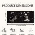 thumbnail image 2 of 1 Pcs Durable License Plate Covers & Frames, Skeleton and Cat For Decorative Front, Waterproof For Decoration Aluminum License Plate Covers & Frames Cover For Men Women, 12" X 6", 2 of 6