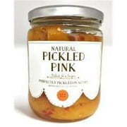 Natural Pickled Pink Perfectly Pickled Peaches, 16 oz Glass Jar