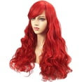 thumbnail image 3 of Peluca de sirena de pelo largo y rizado rojo para niños, peluca de Cosplay, peluca sintética Natural resistente al calor para mujeres, adecuada para fiesta de Halloween, 3 of 5