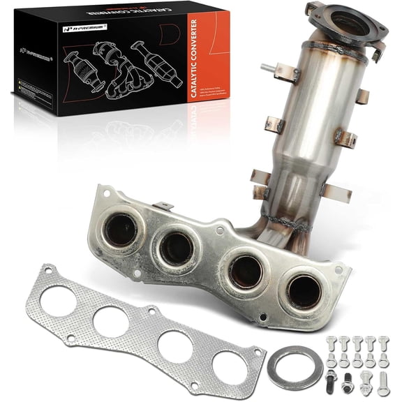 A-Premium Front Exhaust Manifold Catalytic Converter Kit Direct-Fit Compatible with Toyota Camry 2002-2006, Solara 2002-2006, 2.4L, EPA Compliant