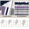 thumbnail image 5 of Purple Grey Striped Swag Curtains for Kitchen/Bedroom/Living Room, Farmhouse Stripes Modern Abstract Art Scalloped Curtains 63 Inch Long, Window Swag Topper Curtains Valances 2 Panels Set 36"x63", 5 of 8