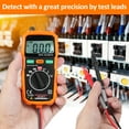 thumbnail image 4 of Lepmerk Portable Multifunctional Digital Multimeter with Backlit LCD Display - Orange PM8232A, 4 of 6