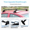 thumbnail image 3 of ALLTIMES 45.2" Universal Car Roof Rack Cross Bar Adjustable Luggage Carrier with Lock, Black Aluminum 165lbs Load, 3 of 13