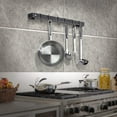 thumbnail image 2 of Enclume Premier 24-Inch Utensil Bar Wall Pot Rack, Hammered Steel, 2 of 2