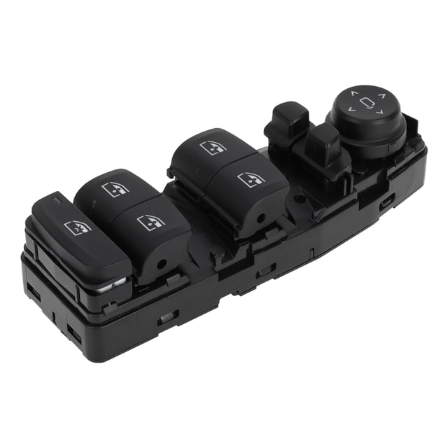 Interruptor de ventana eléctrica Unique Bargains No. 61316832729 para el lado del conductor delantero izquierdo para BMW 530i 540i X3 Negro