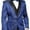 Royal, variant on Statement Bellagio Men's Paisely 3 Piece Modern Fit Tuxedo - Red - 48R