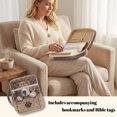 thumbnail image 4 of Xixirimido Bible Cover, Bible Carrying Book Case for Women, Multi-pockets Protective Church Organizer Bag with Handle Christian Gift, Brown Beagle Dog Paw, 4 of 7