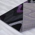 thumbnail image 5 of Allstar Rugs Allstar Modern Distressed Wavy Linear Design Rug Purple 4' 11"x6' 11" 5' x 8', 5 of 5