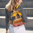 thumbnail image 6 of Naloa Psychedelic Band Hotdog Art Canvas Backpack for Men Women Rucksack Casual Travel Daypack College Tote Satchel Bookbag for Teens-Small, 6 of 7