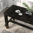 thumbnail image 4 of Furniture of America Sinuata Wood 60" Counter Height Table in Antique Black, 4 of 7
