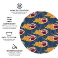 thumbnail image 4 of Disketp Burning Rugby Balls Funny Coasters,4 Pcs Leather Coasters With Holder, Perfect Housewarming Hostess Gifts,Protect Furniture From Water Marks Scratch And Damage, 4 of 9