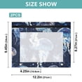 thumbnail image 3 of Cartoon Transparent Jellyfish 3-Ring Binder Pouches A4 Size Zipper Pocket File Storage 2 Packs, 3 of 6