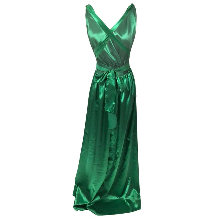 Dyfzdhu Formal Dresses for Women Prom Dresses Elegant Halter Backless Crisn Satin Maxi Dress Wedding Evening Party Dress Green - Walmart.com Dyfzdhu Formal Dresses for Women Prom Dresses Elegant Halter Backless Crisn Satin Maxi Dress Wedding Evening Party Dress Green - Walmart.com