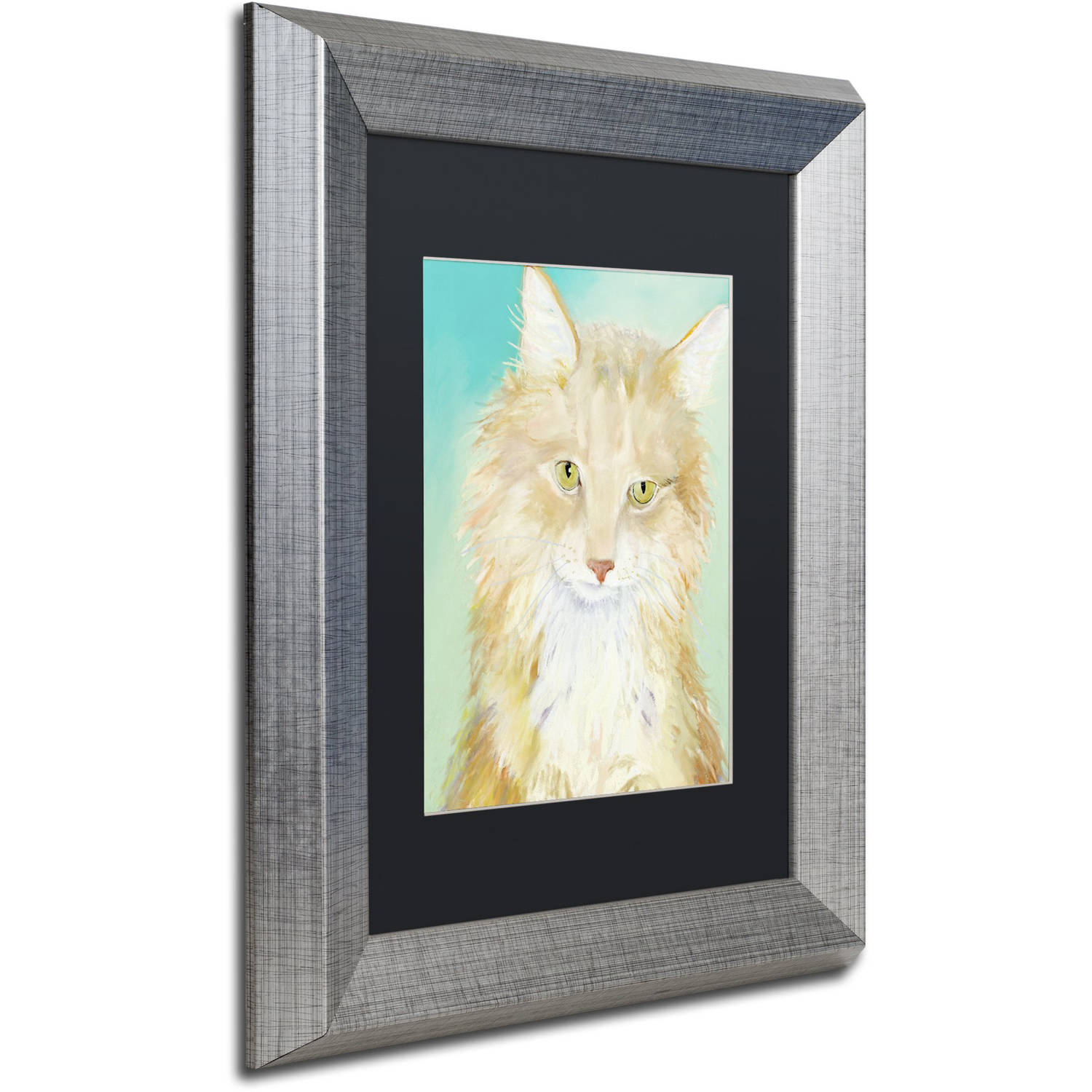 Trademark Fine Art "Willard" Canvas Art by Pat Saunders-White, Black Matte, Silver Frame
