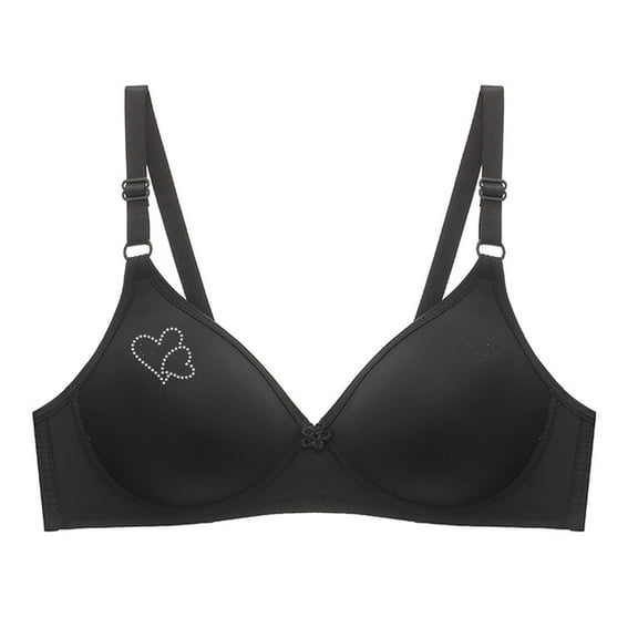 TFEOQRY Bras for Women Small Cup Seamless Underwear Bra without Underwire Full Coverage Brassiere Tops Underwear Black