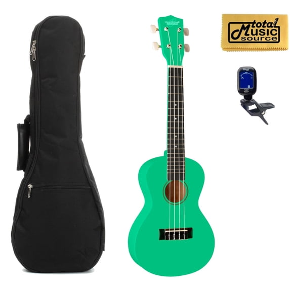 Oscar Schmidt OU1CSFG Concert Ukulele, Surf Green, Basswood, w/ Gigbag & Tuner