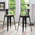 thumbnail image 3 of Modway Promenade Bar Stool Set of 2 in Black, 3 of 6