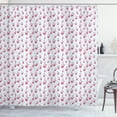 thumbnail image 1 of Alchemy Shower Curtain, Repetitive Pattern with Irregular Doodle Elixir of Love, Fabric Bathroom Set with Hooks, 69W X 70L Inches, Pale Maroon Dark Pink Baby Blue, by Ambesonne, 1 of 3