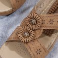 thumbnail image 3 of Arch Support Sandals Sandalias Cuña para Mujeres Cómodas El Exterior (marrón 37), 3 of 9