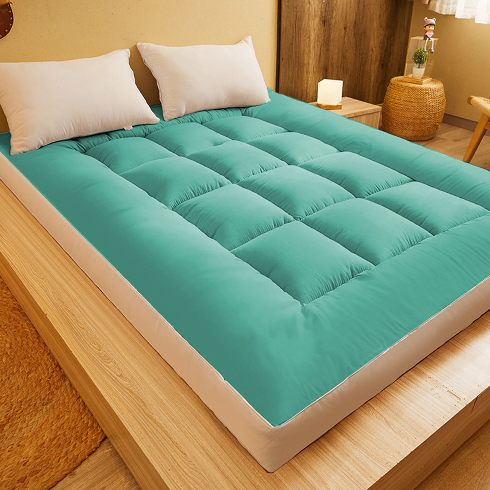 Class Fiber Mattress,59.06x78.74" Thickened Soft Padded Mattress with Water Washed Brushed Fabric,Breathable Humidity Wicking,Foldable Design for Easy Storage,Ideal for Full Size Bed