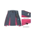 thumbnail image 3 of Little Donkey Andy Women's Lightweight Recycled Polar Fleece Hiking Jacket Full Zip Thermal Ski Travel Outerwear Blue Heather L, 3 of 7