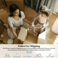 thumbnail image 5 of SUNDEREY 5'x7' Moroccan Geometric Area Rug,5x7ft Washable Bedroom Rug,Easy Jute Indoor Outdoor Carpet, Farmhouse Checkered Non Slip Khaki Carpet for Office Couch Entrance Kitchen,Khaki, 5 of 10