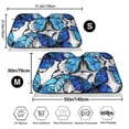 thumbnail image 3 of Haiem Blue and White Butterflies Car Windshield Sun Shade - Blocks UV Rays Sun Visor Protector, Sunshade to Keep Your Vehicle Cool, Universal Fit SUV Van Sedan-Medium, 3 of 7