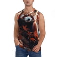 thumbnail image 1 of Balery Red Panda Autumn Branches Camisetas sin mangas para hombre, absorbe la humedad y protege contra el mal olor.-Small, 1 of 7