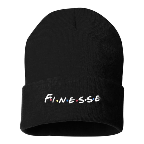 Adult Finesse Embroidered Cuffed Knit Beanie Cap