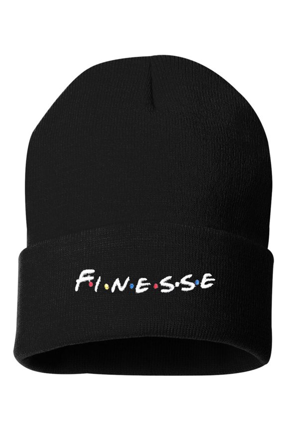 Adult Finesse Embroidered Cuffed Knit Beanie Cap