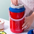 thumbnail image 4 of Joernso Thermal Lunch Box Leakproof Temperature Retention Stainless Steel Portable Stackable Hot Food Soup Container for Picnic, 4 of 8