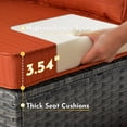 thumbnail image 4 of Vcatnet 6 Pieces Outdoor Patio Furniture with Fire Pit, Wicker Outdoor Conversation Set, Outdoor Sectional with Coffee Table, Orange Red, 4 of 10