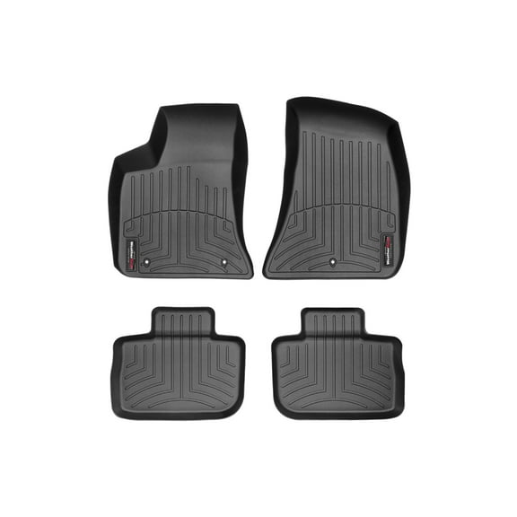 WeatherTech Custom Fit FloorLiners compatible with 300, Charger - 1st & 2nd Row (2-pc. Rear Liner), Black