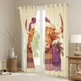 thumbnail image 3 of jejeloiu Rustic Western Farmhouse Black Out Curtains,Farm Highland Cattle Curtains Pack of 2 (42x63 Each),Beige Brown Bedroom Curtains For Kids,Breathable Home Decor, 3 of 6