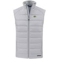 thumbnail image 2 of Men's Cutter & Buck Gray Green Bay Packers Primary Mark Evoke PrimaLoft Hybrid Eco Softshell Recycled Full-Zip Vest, 2 of 3