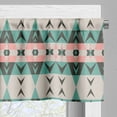 thumbnail image 5 of Ambesonne Southwestern Valance & Curtain, Triangle Tribal Border, 55"x36", Blush Cadet Blue Beige, 5 of 7