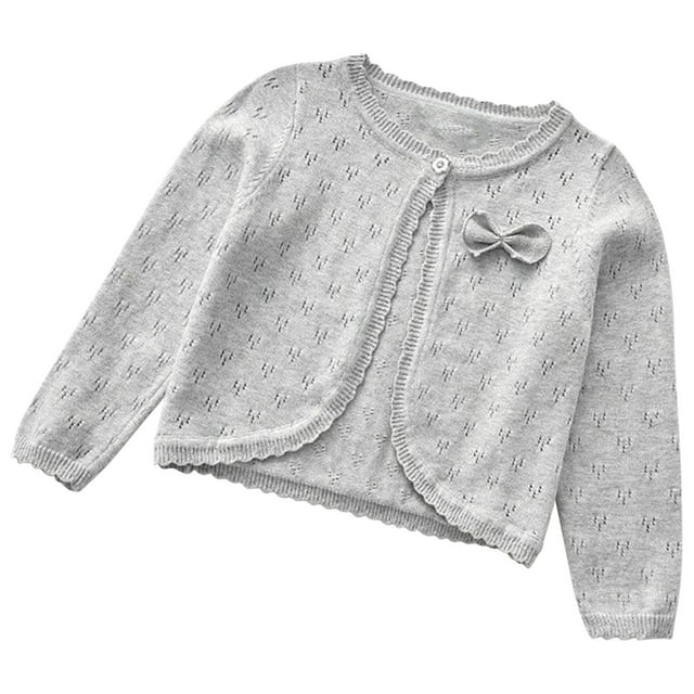 Birdeem Girls Fashion Solid Color Bow Loose Button Perforated Round Neck Long Sleeved Hooded Casual Jacket/Jacket