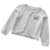 AherBiu Baby Girls' Clothing Long Sleeve Fall Open Front Newborn Cardigan Cute Crewneck Infant Shrugs