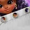 thumbnail image 4 of Castle Fairy Kids Girls Black Girl Princess Blackout Curtains Set of 2 (52x84 Each),Magical Animal Unicorn Window Curtains,Bling Glitter Curtains and Drapes,Super Cozy Room Decor, 4 of 6