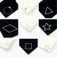 thumbnail image 6 of 72 Pieces Geometric Earrings Fashion Square, Triangle, Circle, Star, Rhombus Hoop Earrings Set Gifts Jewelry, 6 of 8