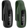 thumbnail image 1 of (2 Pack)Compatible pour Fitbit Inspirer 2 Clips avec la Feuille d'Acier, Clip d'Accessoire d'Inspiration de Silicone de Couleur Unie, Rouge Vin, Lavande, 1 of 5