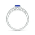 thumbnail image 2 of ANGARA Natural Emerald Cut 1.5 ct Tanzanite Solitaire Ring with Milgrain in 14K White Gold for Women (Size-8x6mm) | December Birthstone, Anniversary, Jewelry Gift for Women | Natural Tanzanite Ring, 2 of 9